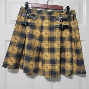 Hot Topic Harry Potter Hufflepuff Plaid Junior's Skirt